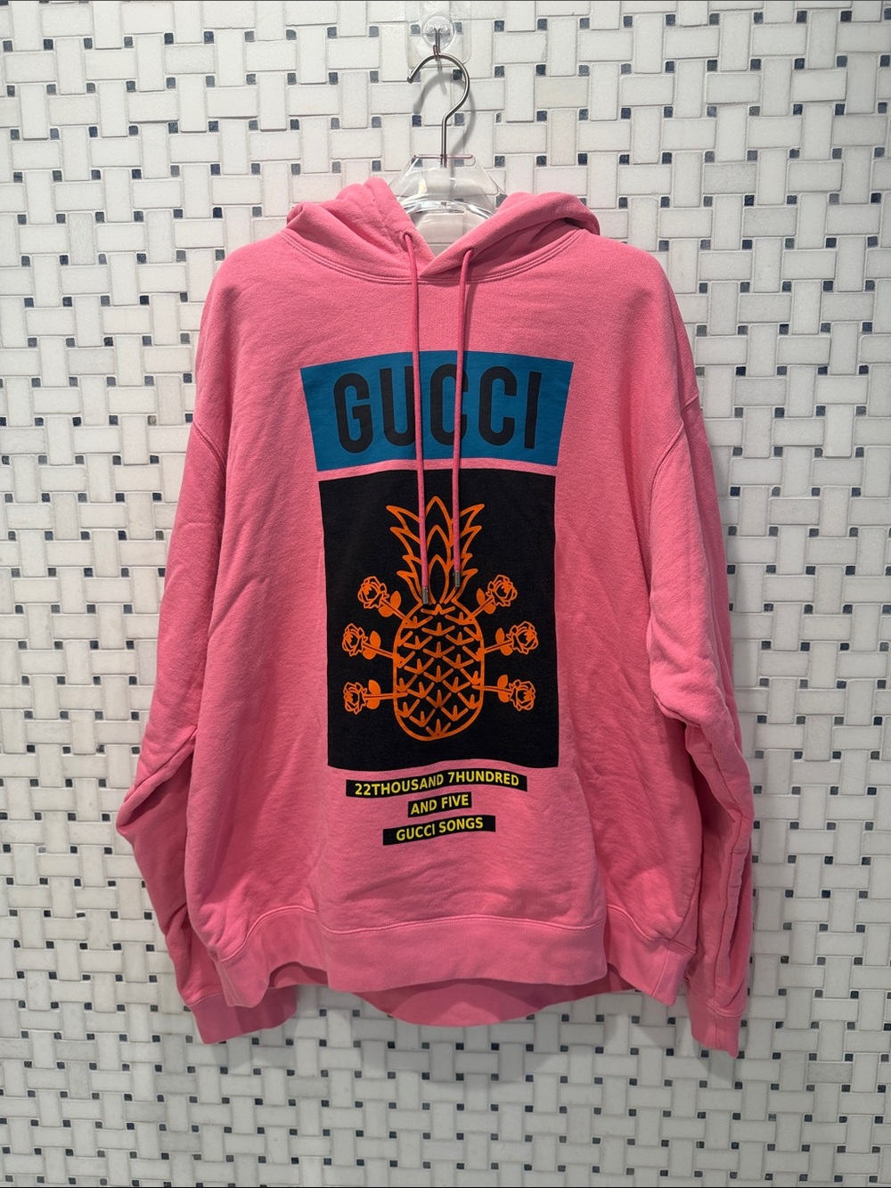 Gucci Pink Pineapple Graphic Crewneck Hoodie